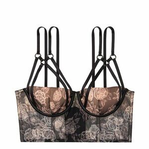 Floral Lace Black Bra